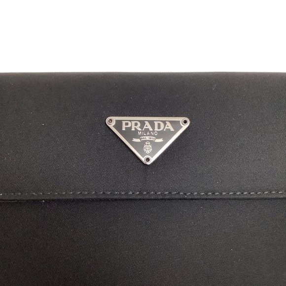 Prada Black Tessuto Tri Fold Wallet - Picture 3 of 7